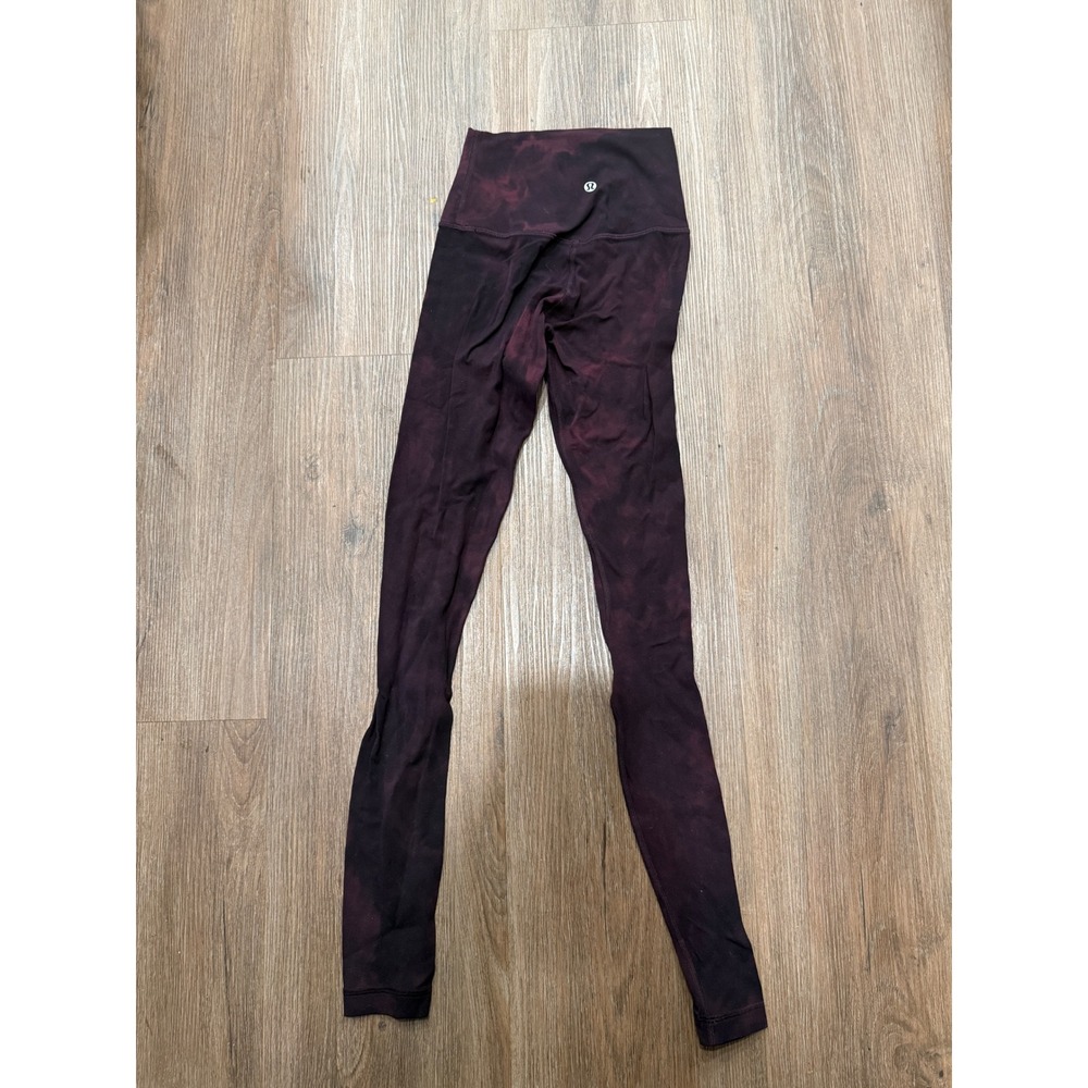 Lululemon Align High Rise 28 Pant Diamond Dye Cassis‎ Black Size 6 Yoga Leggings